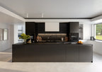 64" x 128" Solid Black Non-rectified Matte 12mm Porcelain Slab - factory image 2