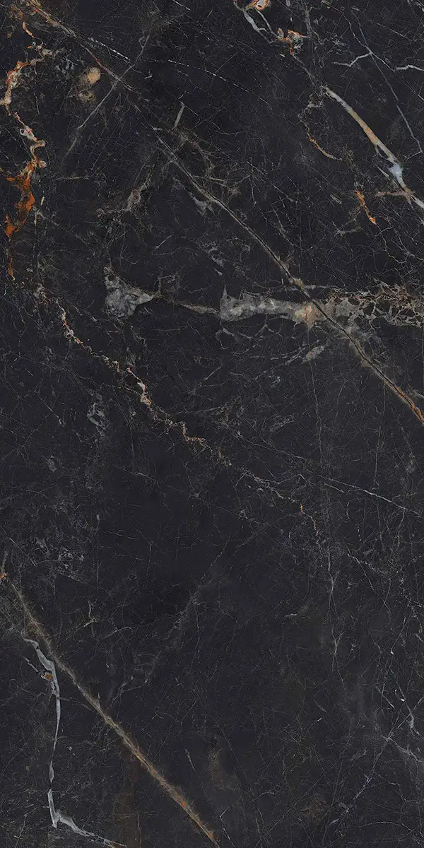 24" x 48" Cosmos Black Crystal Rectified 8mm Floor Tile - factory image 3