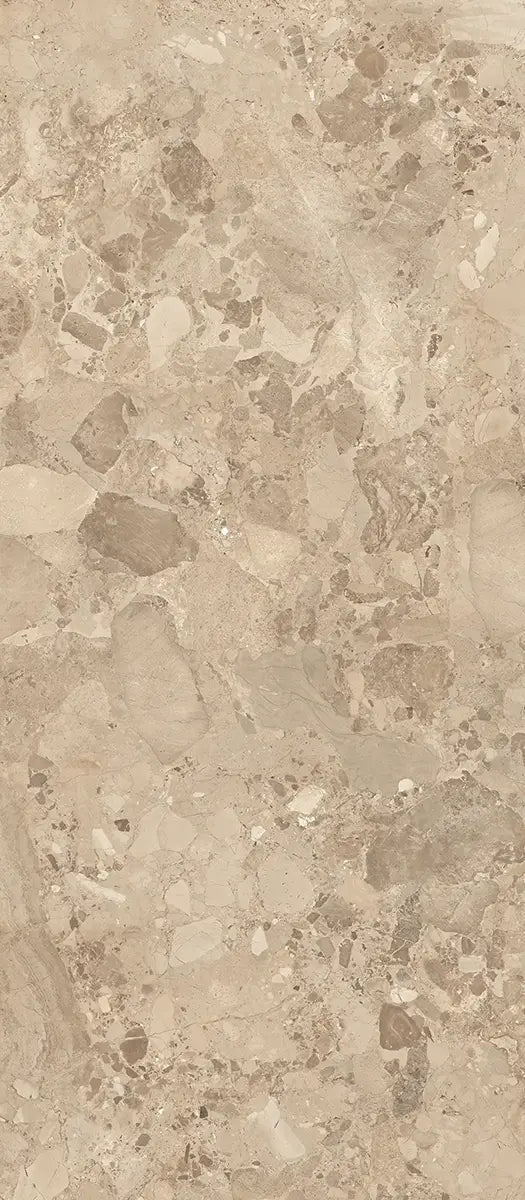 48" x 110" Brera Taupe Rectified Matte DF 6mm Porcelain Slab - factory image 1