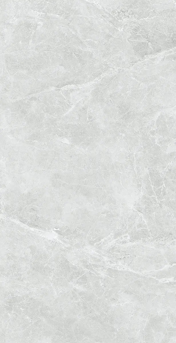32" x 64" Swan Light Gray Rectified Polished Nano 8.5mm Floor Tile - factory image 6