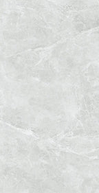 32" x 64" Swan Light Gray Rectified Polished Nano 8.5mm Floor Tile - factory image 6