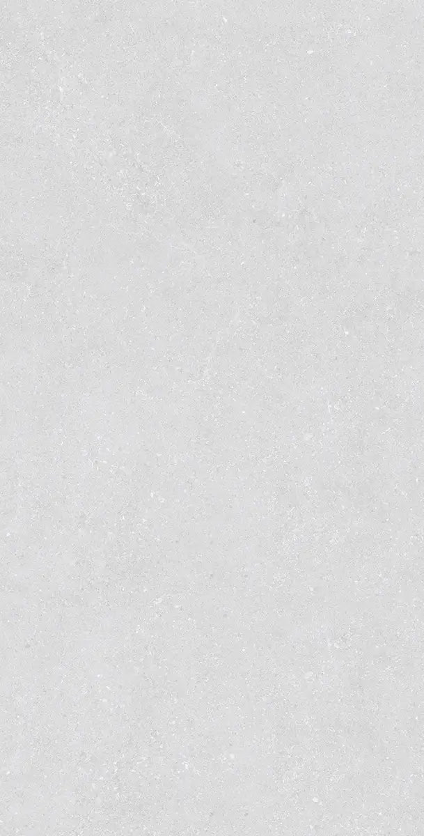 Padova White 24″ × 48″ matte porcelain tile, face 6 — white cement look