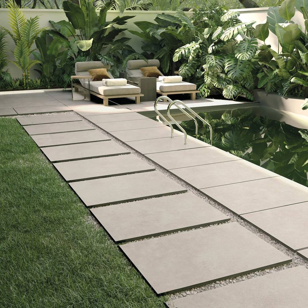 24" x 48" Riva Ivory Rectified Matte 8mm Floor Tile - factory image 4