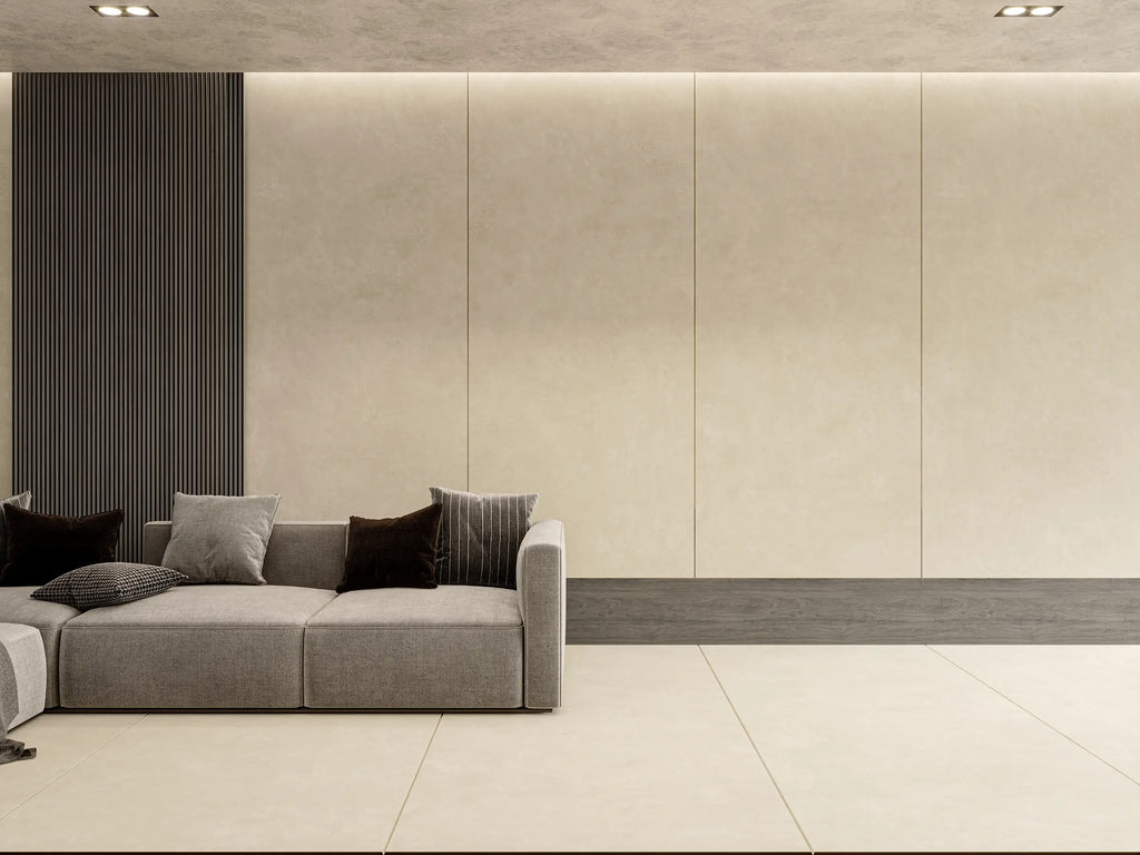32" x 64" Vista Bone Rectified Matte 8.5mm Floor Tile - factory image 6