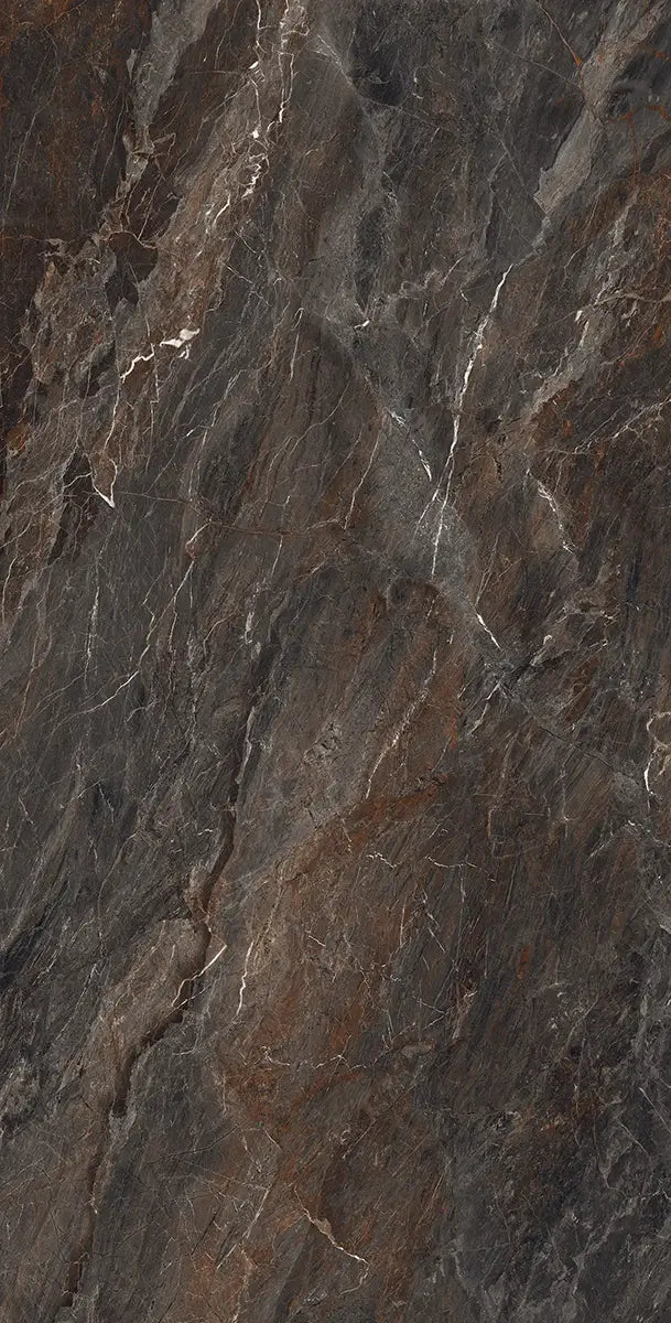 64" x 128" Art Lava Non-rectified Polished 12mm Porcelain Slab - factory image 1