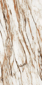 64" x 128" Dior Marble Bookmatch Non-rectified Polished 12mm Porcelain Slab - factory image 2