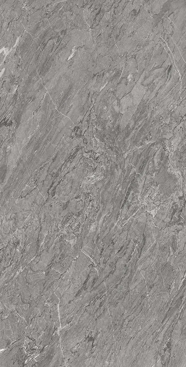 64" x 128" Argento Gray Non-rectified Matte DF 12mm Porcelain Slab - factory image 1