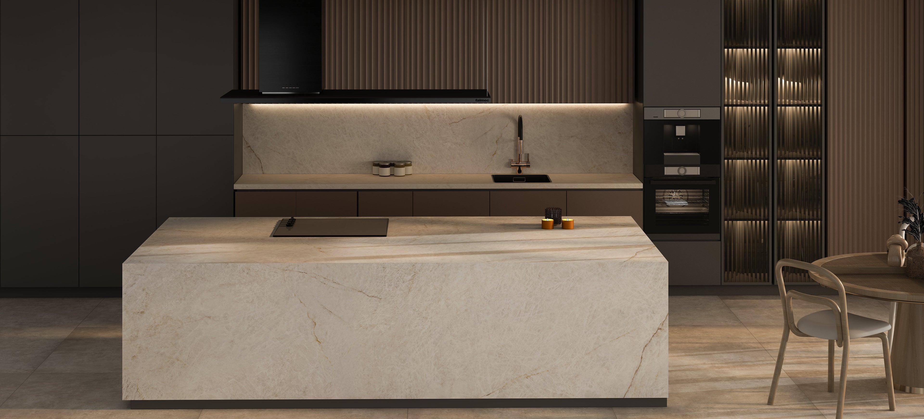64"x 128" Crystal Luxor Porcelain Slab