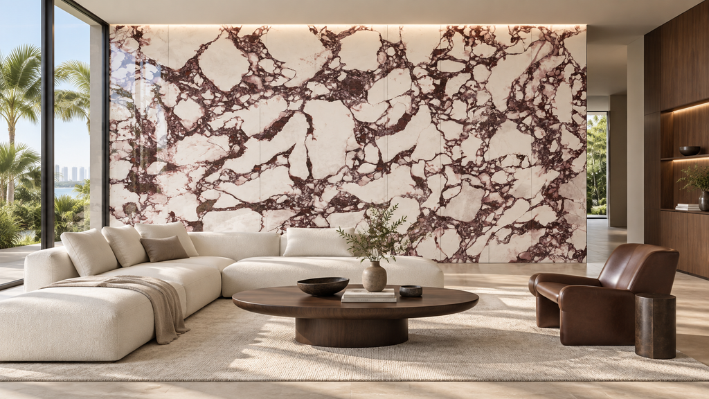 48"x110" Calacatta Violet Polished Rectified 6MM