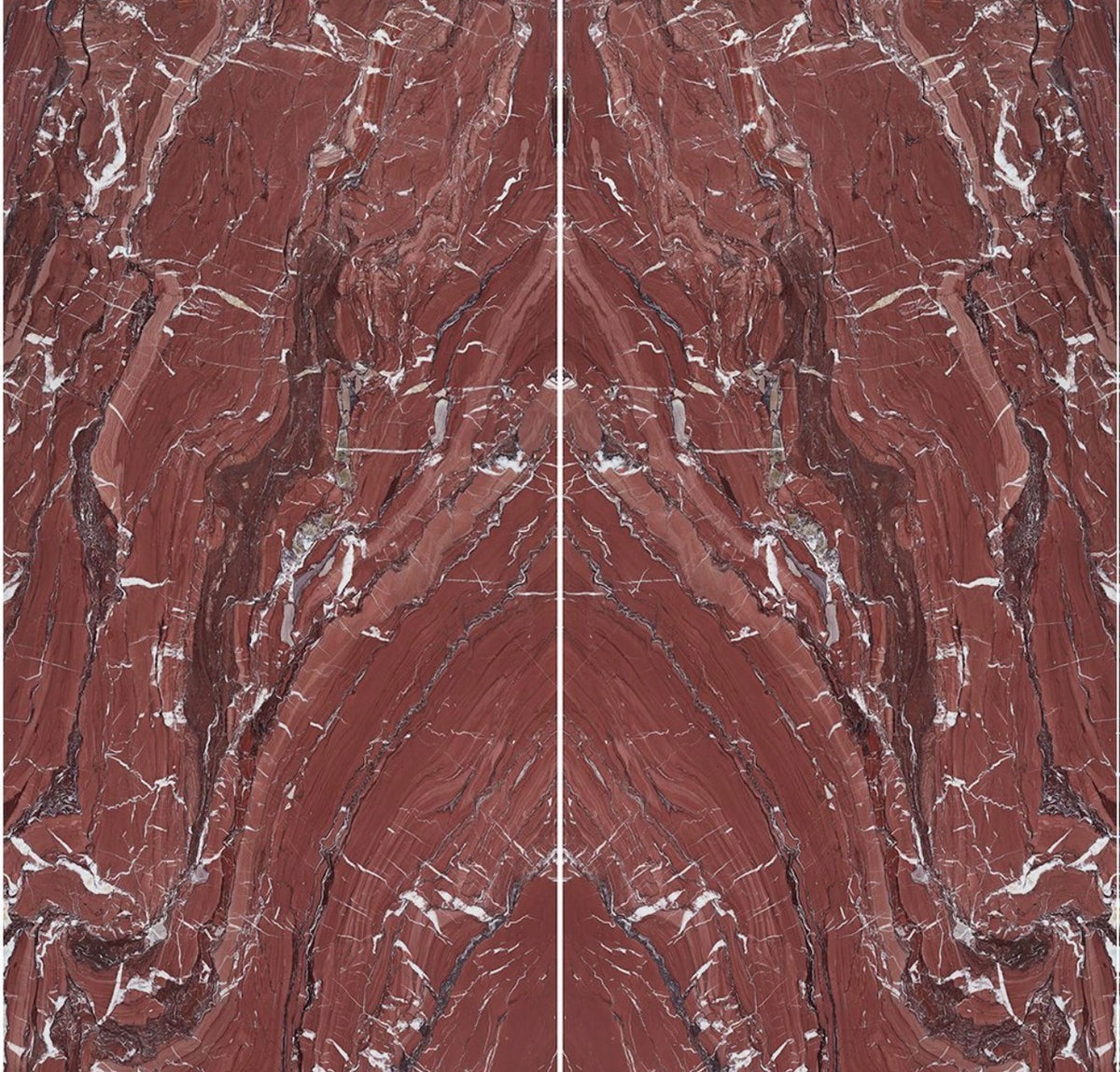 64"x 128" Rosso Cardinale Bookmatch Porcelain Slabs