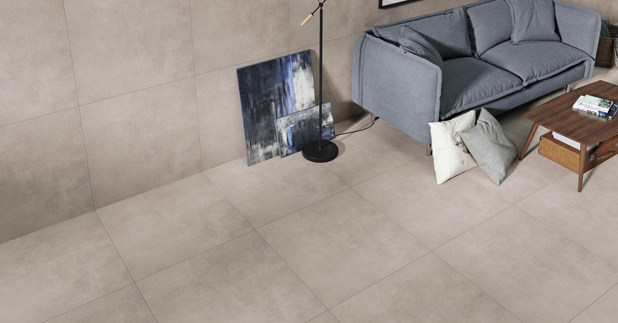 32"x32" Infinity Grey Rectified Matte Porcelain Tile