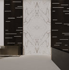 64"x 128" Invisible White Bookmatch Porcelain Slabs