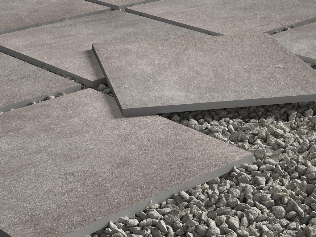 24"x24" Leonardo Gray Rectified Matte 20mm Outdoor Porcelain Paver