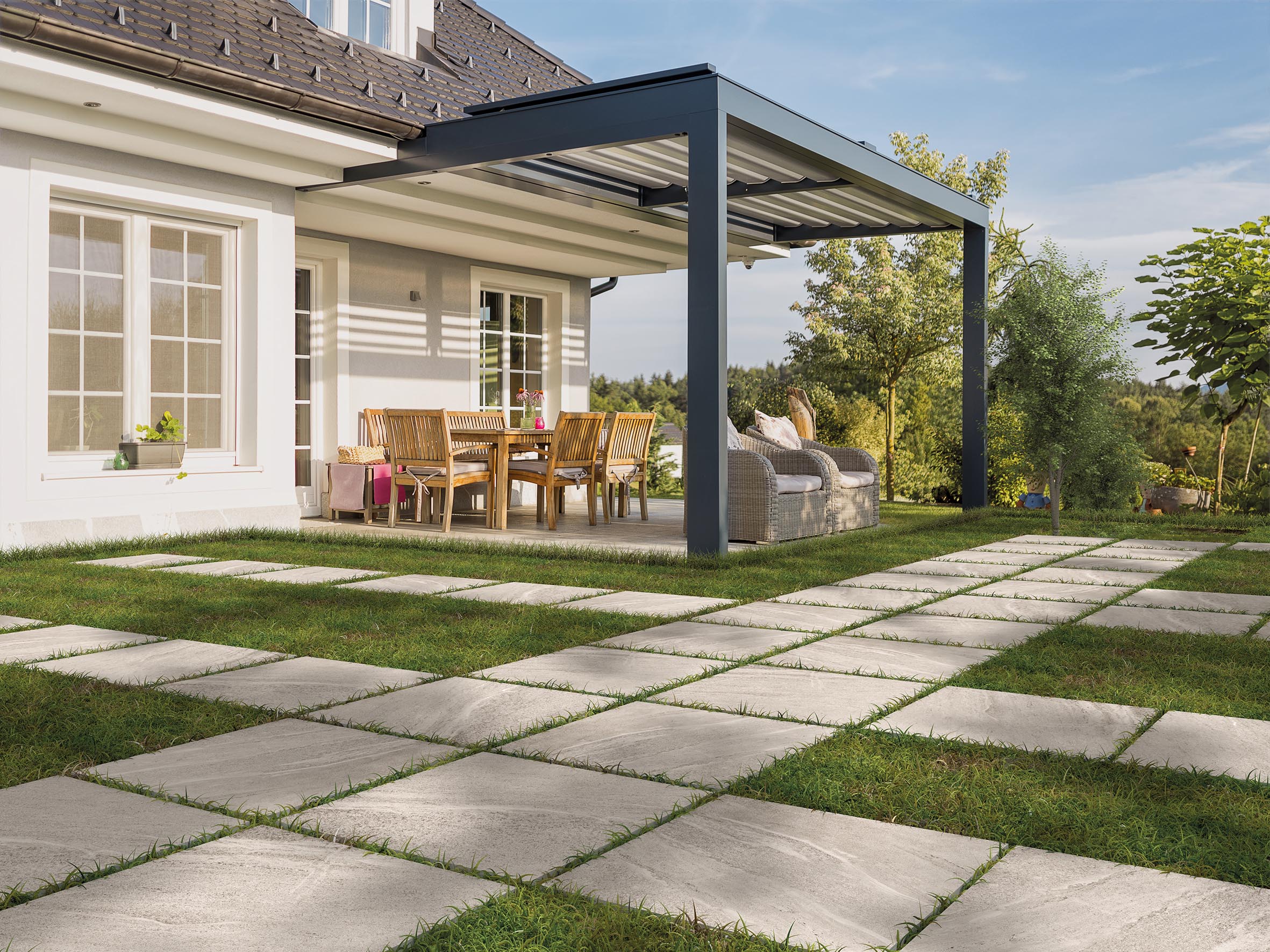 24"x24" London Gray Rectified Matte 20mm Outdoor Porcelain Paver