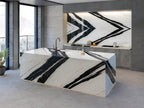 64"x 128" Panda White Porcelain Slab