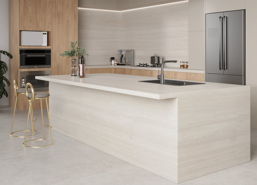 64"x 128" Travertine Porcelain Slab