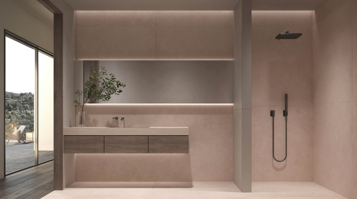 48"x48" Padova Bone Rectified Matte Porcelain Tile