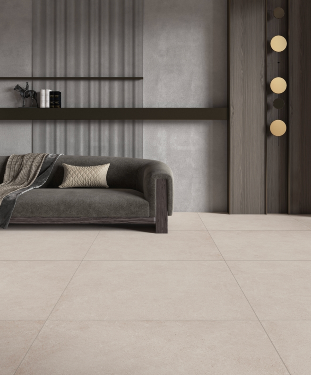 48"x48" Padova Bone Rectified Matte Porcelain Tile