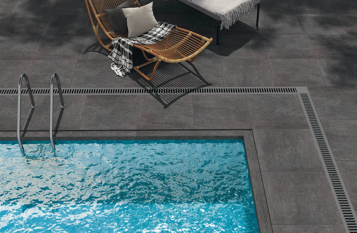32" x 64" Leonardo Gray Rectified Matte Anti-slip 8.5mm Floor Tile - factory image 6