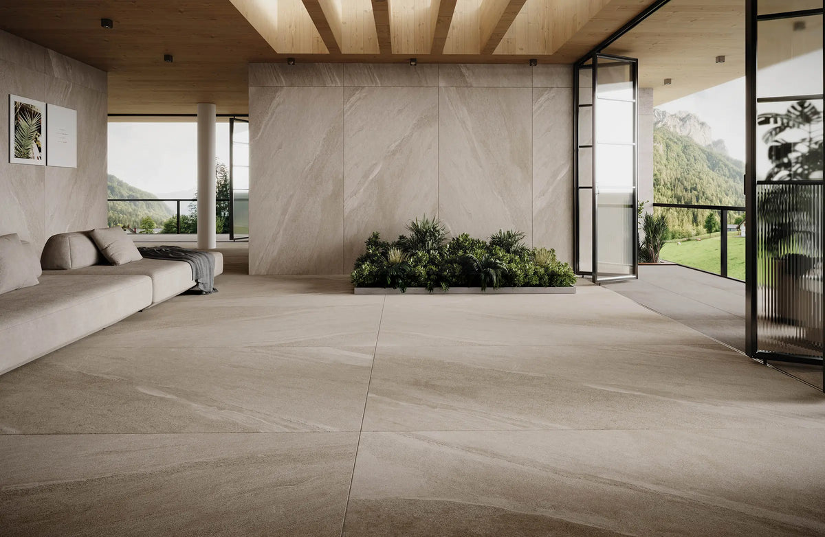 24" x 48" Luton Beige Rectified Matte 8mm Floor Tile - factory image 6
