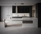 64"x 128" Line White Porcelain Slab