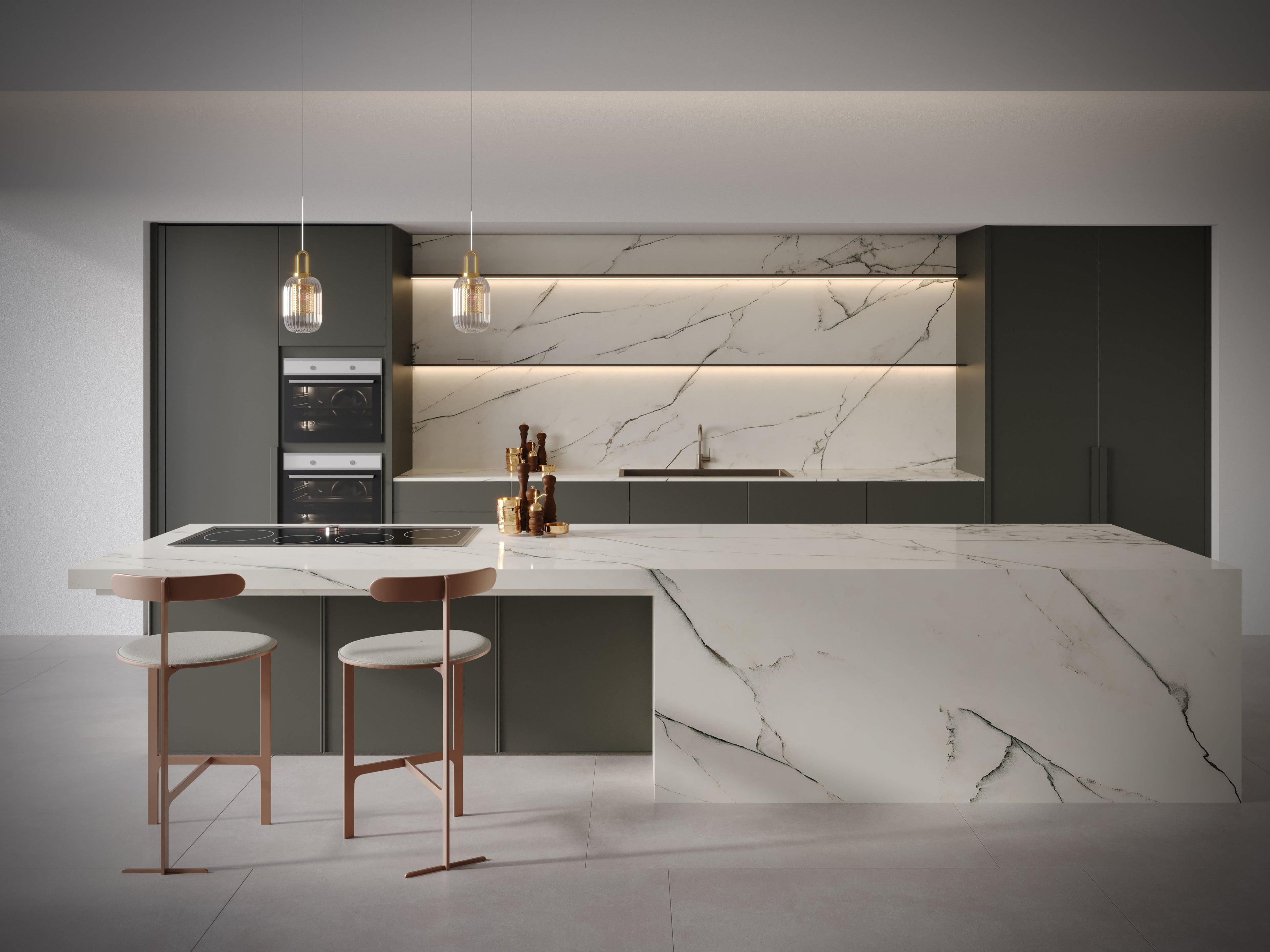 64"x 128" White Forest Porcelain Slab