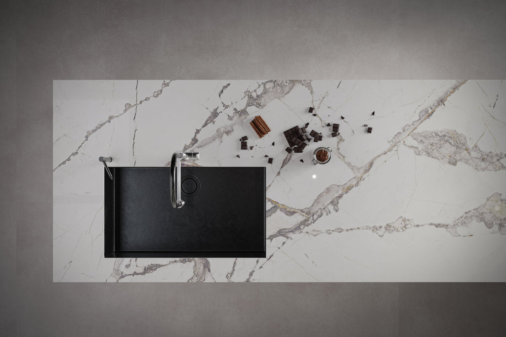 64"x 128" Invisible White Porcelain Slab