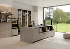 64" x 128" Materia Light Taupe Matte SHP Porcelain Slab - factory image 2