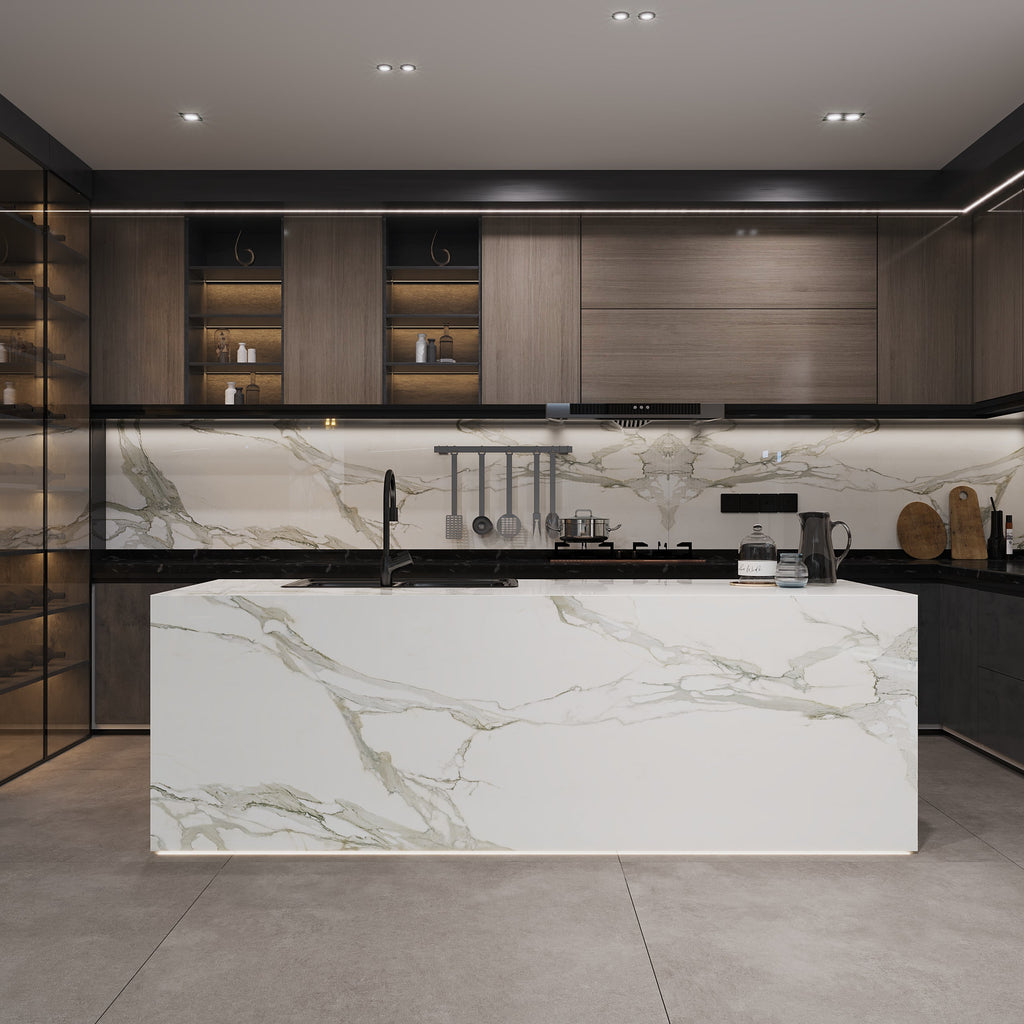 64"x 128" Calacatta Gold Porcelain Slab