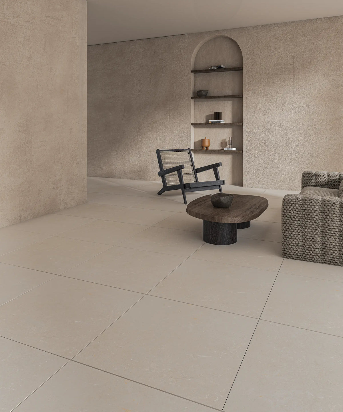 32" x 64" Cross Cloud Rectified Matte 8.5mm Floor Tile - factory image 6