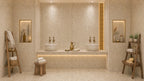 48" x 110" Brera Beige Decor Rectified Matte DF 6mm Porcelain Slab - factory image 2