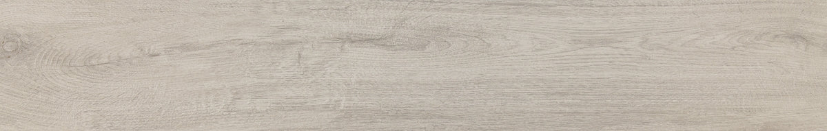 8.5" x 48.5" Rovere Matte Gray — factory tile face