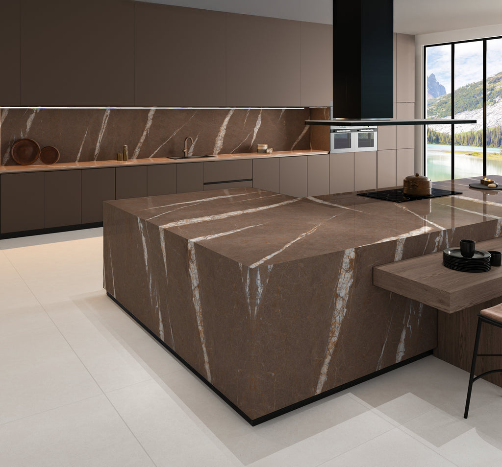 64"x 128" Golden Noir Porcelain Slabs