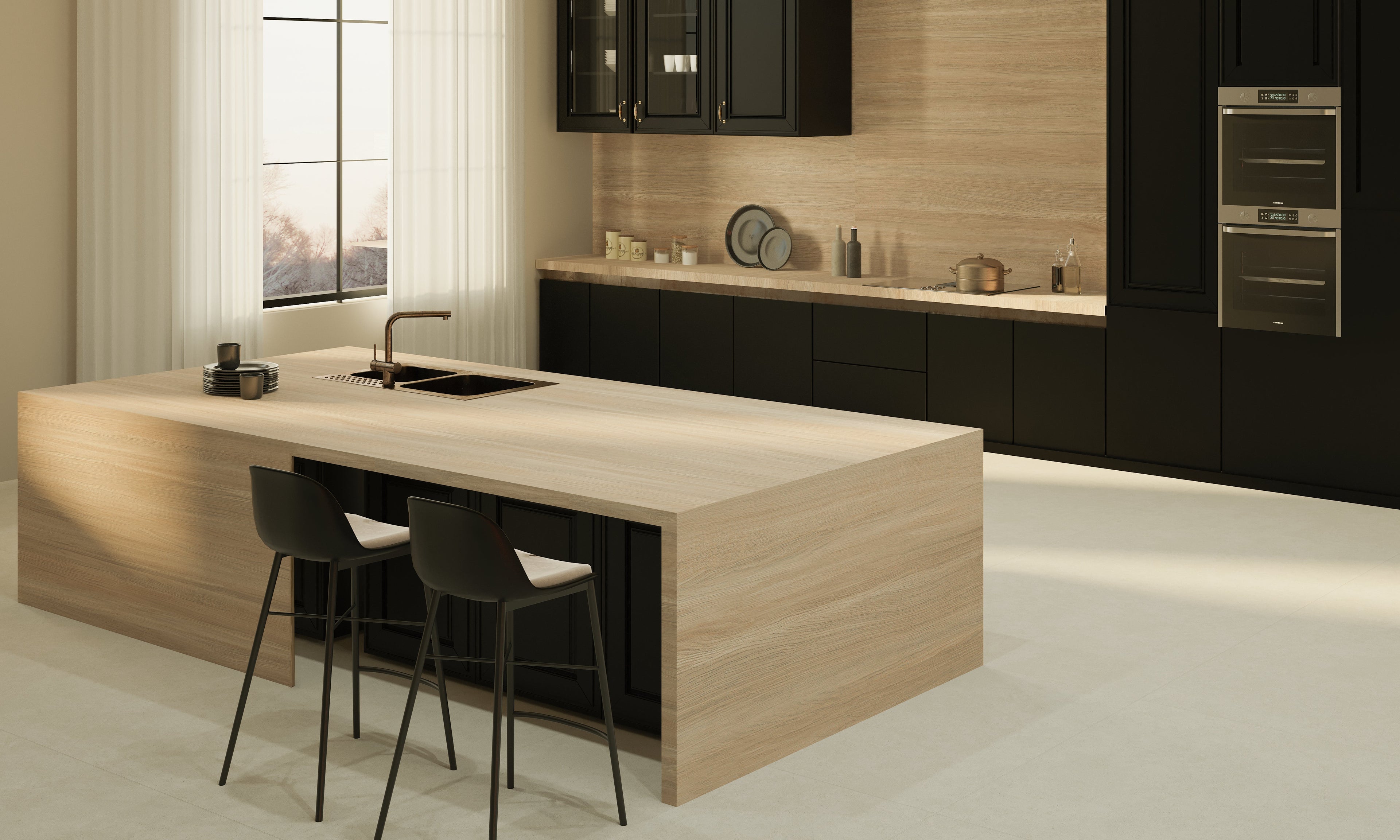 64"x 128" Palmwood Natural Porcelain Slab