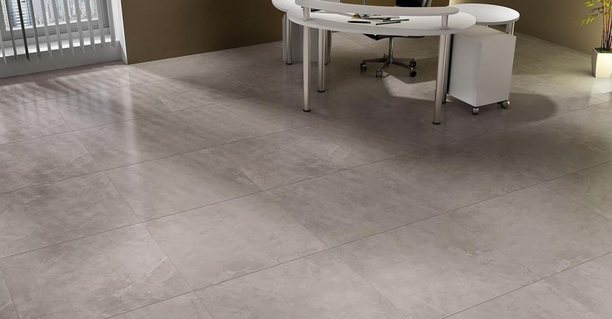 24"x24" Pulpis Prime Dark Gray Rectified Polished Porcelain Tile