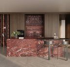 64"x128" Rosso Cardinale Porcelain Slab